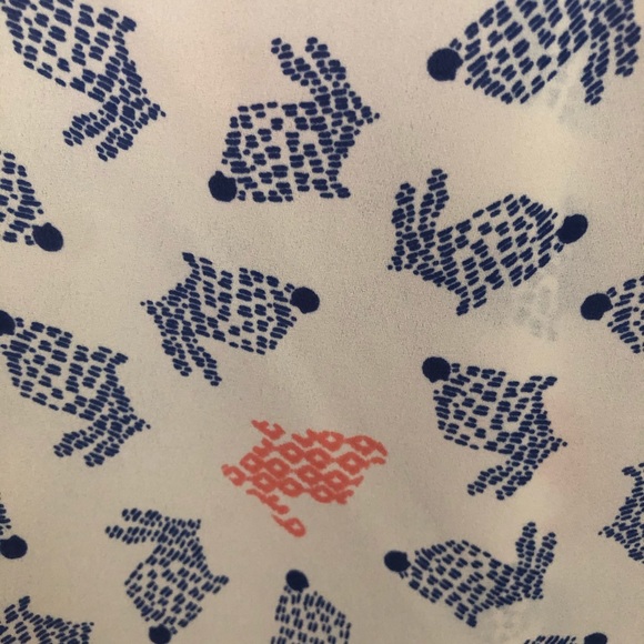 Anthropologie Maeve Bunny Print Popover Blouse - Picture 4 of 8
